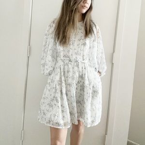 Chiffon Trapeze Mini Dress